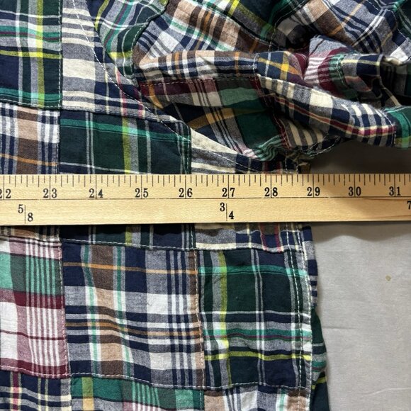 Scandia Woods Shirt Mens 4XL Madras Patchwork Cotton Short Sleeve Button Down - Picture 3 of 5